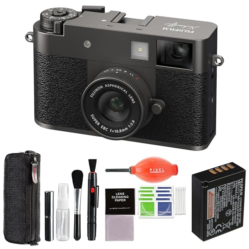 Image of Fujifilm X Half Digital Camera (Charcoal Silver) Bundle with Advanced Accessories | Fuji X Half Camera