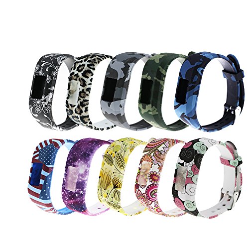 Large Bands for Vivofit 3/Vivofit jr/Vivofit jr 2 Replacement Band,RuenTech Soft Silicone Adjustable Printing Patterns Wristbands Strap Compatible with Garmin Vivofit jr 2/Vivofit jr/Vivofit 3