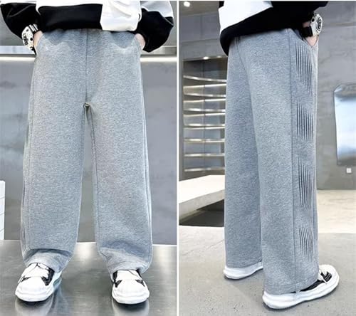 Sweatpants for Boys Casual Baggy Wide Leg Joggers Soft Athletic Workout Pants Kids Clothes with Pocket Size 4-12 Years3