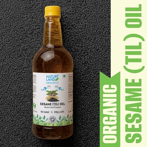 Image of Natureland Organics Sesame Oil 1 Ltr - Cold Pressed
