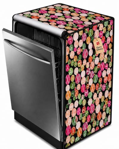 Image of Dishwasher Cover for 12 to 15 Place Setting | Water-Resistant Dustproof Zip Cover | Universal Fit Compatible with Bosch, LG, IFB, Hafele, Faber & More | 63 x 63 x 88 cm | Design 7
