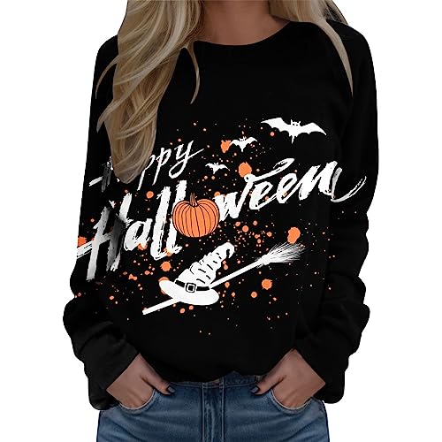 Oversized Hoodie Women's Pullover Tops for Women, Printed O-Neck Sweatshirt, Crew Neck Fit, Pullover Tops, Long Sleeve Training Shirts, Loose Blouse Black Hoodie, black, XL Oversized Hoodie Women's Pullover Tops for Women, Printed O-Neck Sweatshirt, Crew Neck Fit, Pullover Tops, Long Sleeve Training Shirts, Loose Blouse Black Hoodie, black, XL