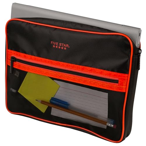 Carpeta de 3 pulgadas Five Star con costuras reforzadas y funda roja 4