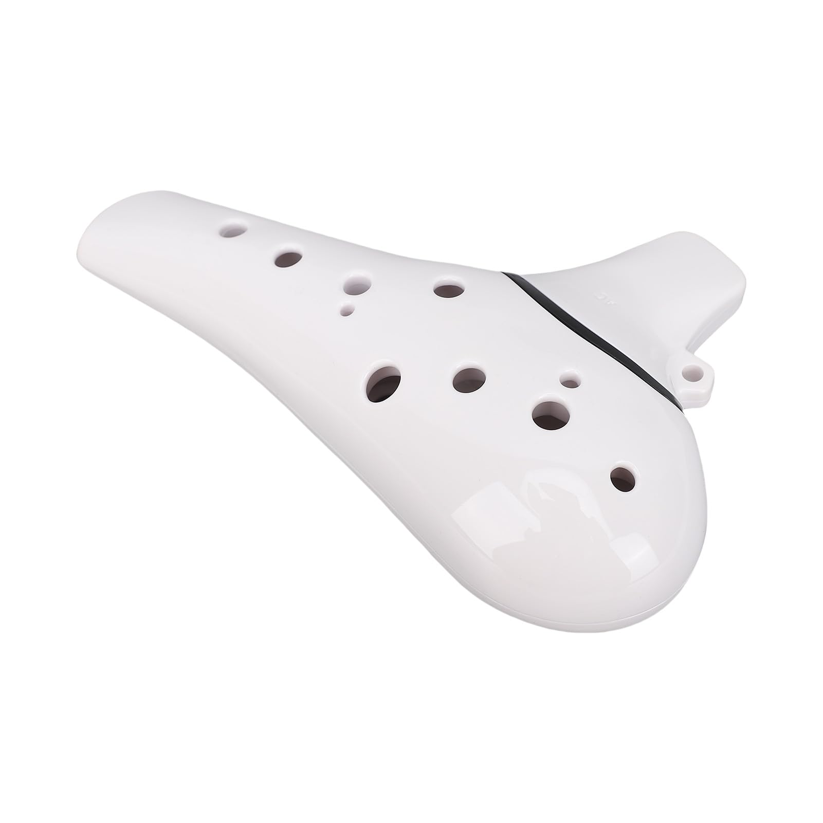 Keenso Ocarina, 12-otworowy Alto C Ocarina Ceramic Flute Instrument z żywicy ABS z Gładkim Ustnikiem Dmuchającym dla Początkujących i Profesjonalnych Graczy (WHITE)
