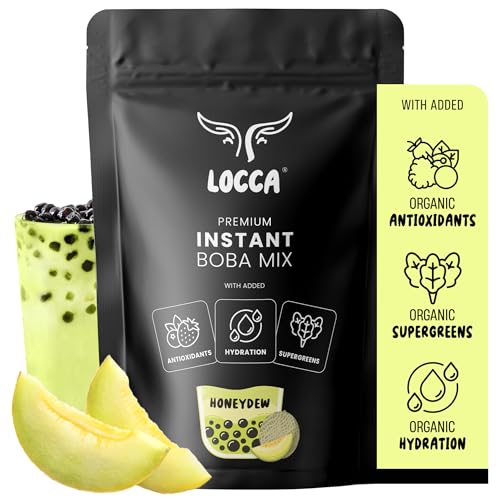 Premium Honeydew Milk Tea Powder | Locca Honeydew Milk Tea Mix | Instant Boba Milk Tea with...