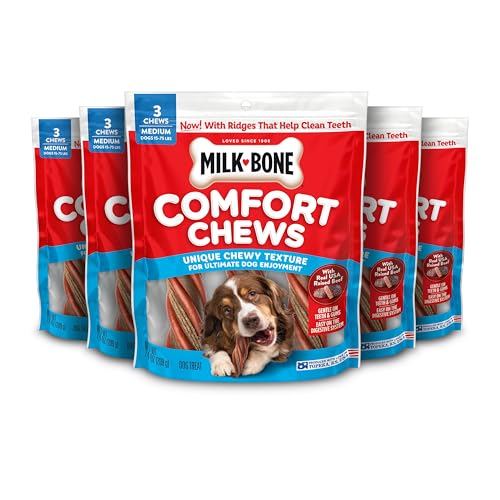 Image of Milk-Bone Comfort Chews, Unique Chewy Texture & Real Beef, 15 Dog Chews
