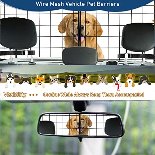 Happaws Dog Car Barrier, Dog Barrier For Suv, Truck& More, Adjustable Vehicle Pet Guard, Heavy-Duty Wire Mesh Universal-Fit Car Divider Gate For Puppies,Pets #TOP5