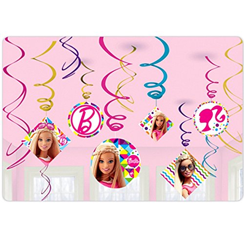 Barbie 'Sparkle' Hanging Swirl Decoration (12pc)