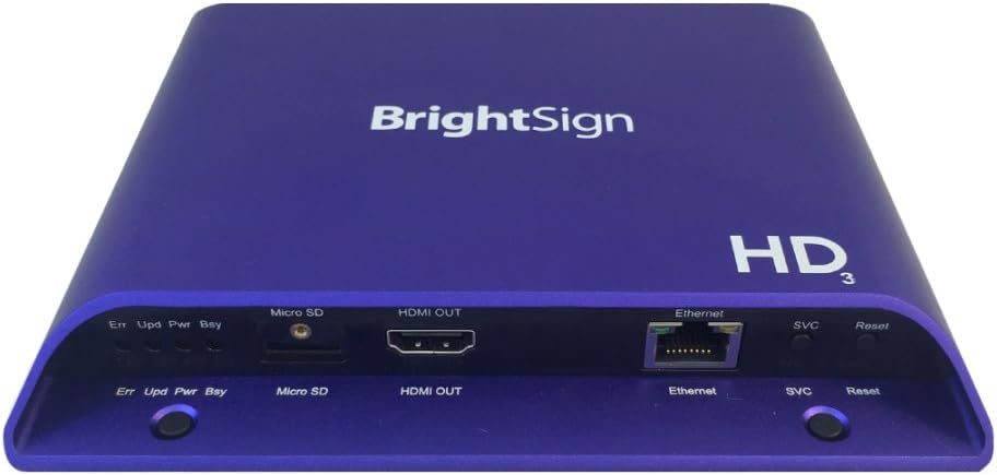 BRIGHTSIGN, FULL HD, MAINSTREAM HTML5 PLAYER WITH STANDAR I/O PACKAGE