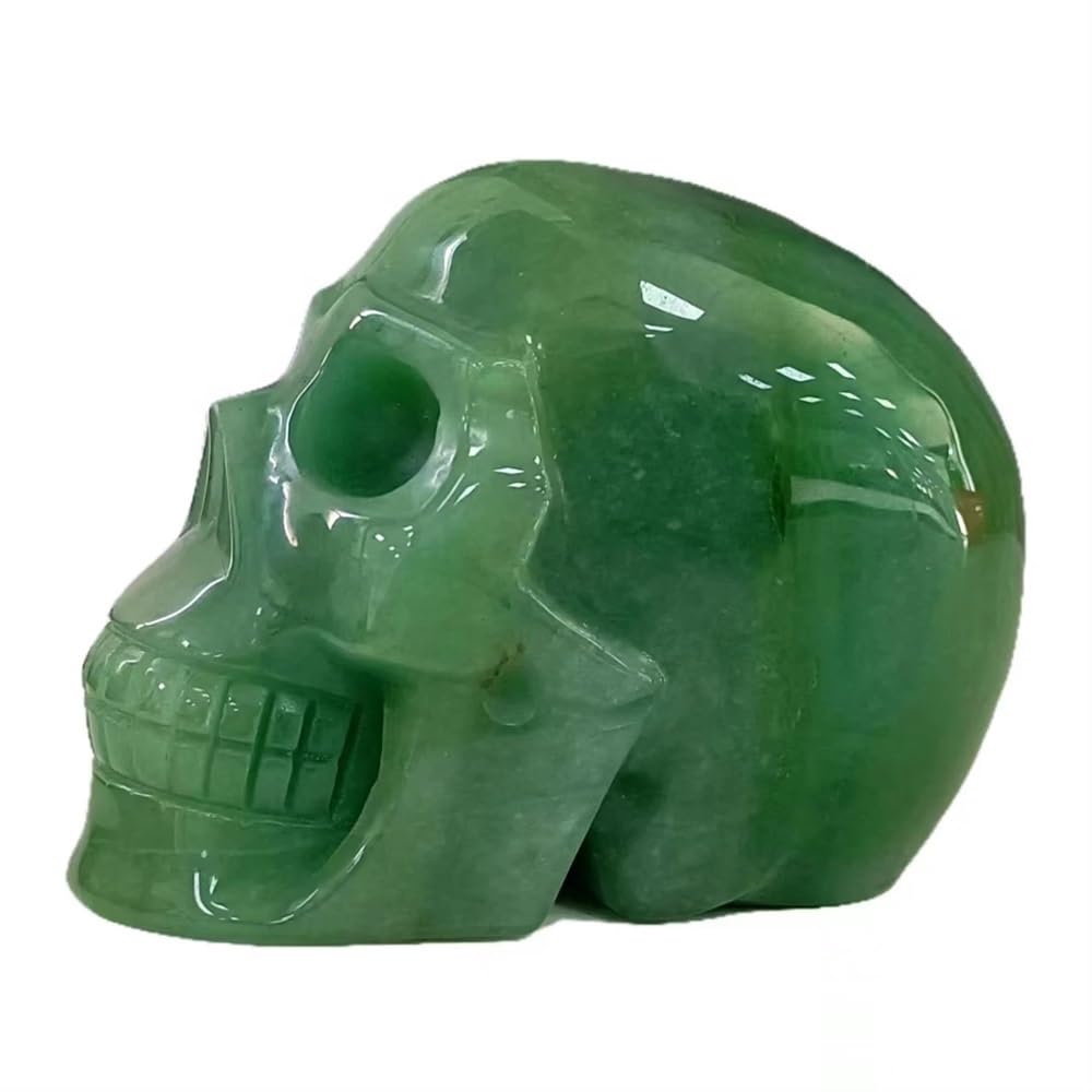 RVBLRDSE Crystal Skull Sculptures Various Home Decorations (Color : Green) Gemstone Stone