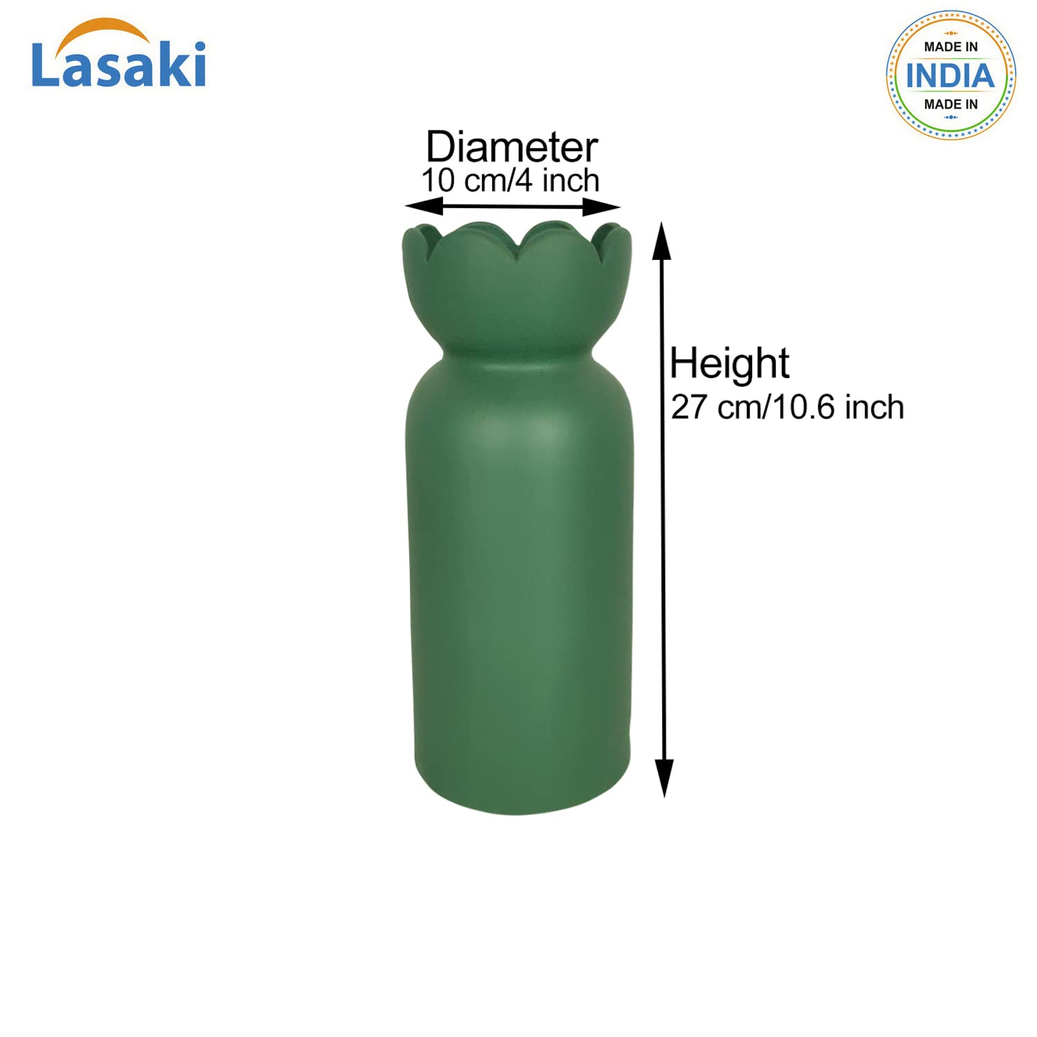 Lasaki Lavania Big deep Jungle Ceramic Flower Vase for Living Room