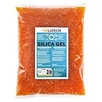 ISOLATECH Silica Gel regenerierbar Trockenmittel auch als Filament Trockner geeignet orange 400g Beutel Silicagel Kugeln als Kieselgel Silikagel Entfeuchter