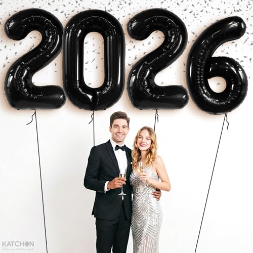 Image of Black 2026 Balloons 42 Inch, Giant - Black Graduation Decorations 2026, Foil Number 2026 Graduation Balloons Class of 2026 Decorations | Graduation Party Decorations | Prom Decorations 2026, Katchon