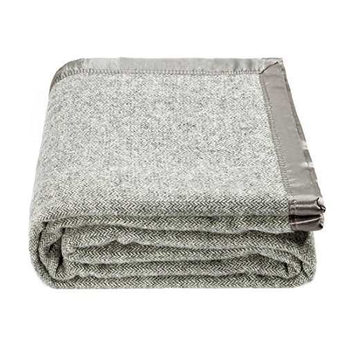 spencer & whitney Bed Throws Blankets Wool Blanket Grey Herringbone Throw Blanket Large Wool Blanket Queen Blanket for Bed