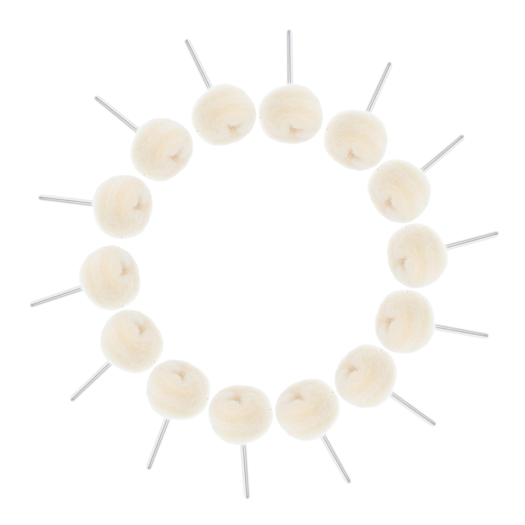 PRETYZOOM 20 Pcs Wool Buffing Wheel Jewelry Polishing Pads Drill Buffer Attachments for Wood Carving Efficient Cleaning for Various Materials
