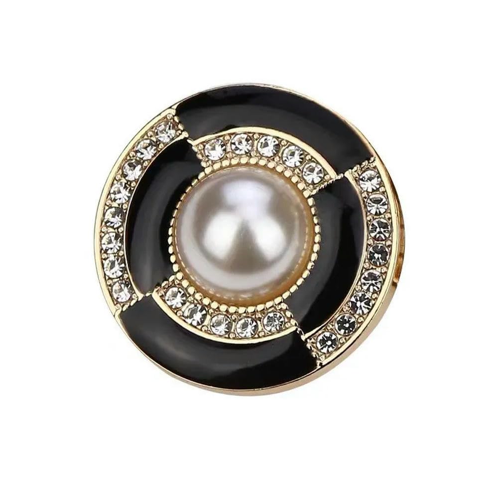 Przyciski DIY, 10 sztuk 18/23mm luksusowe guziki ze strasem do płaszcza materiał do szycia akcesoria do szycia perłowe guziki ozdobne guziki do odzieży(WHITE,23mm)