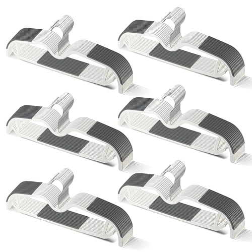 60 Pack M-Style Space Saving Hangers with Code MLKJHHI888