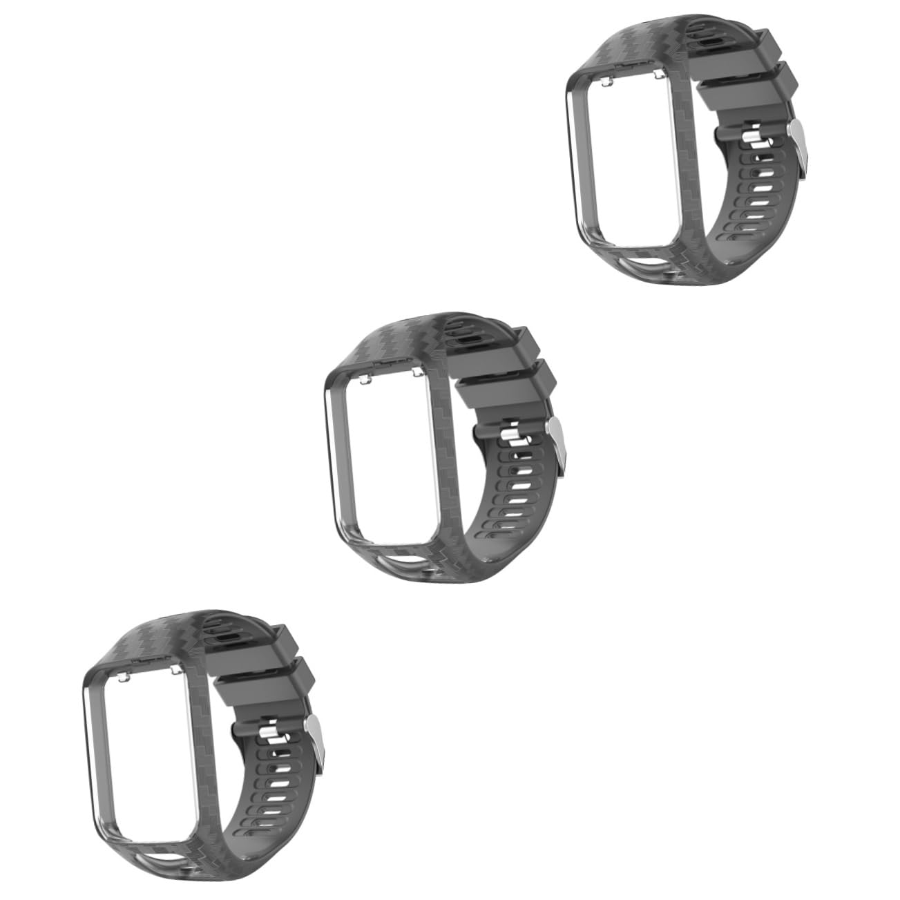 Housoutil 3 Pz Cinturino Per Orologio in Silicone Braccialetti in Silicone Cinturino Grigio Per Orologio Corridore 3 Bande Femminili Smartwatch Intelligente Dell'orologio