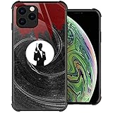 iPhone 12 Pro Max Case, James Bond Barrel iPhone 12 Pro Max Cases, Organic Glass Back+Soft Silicone