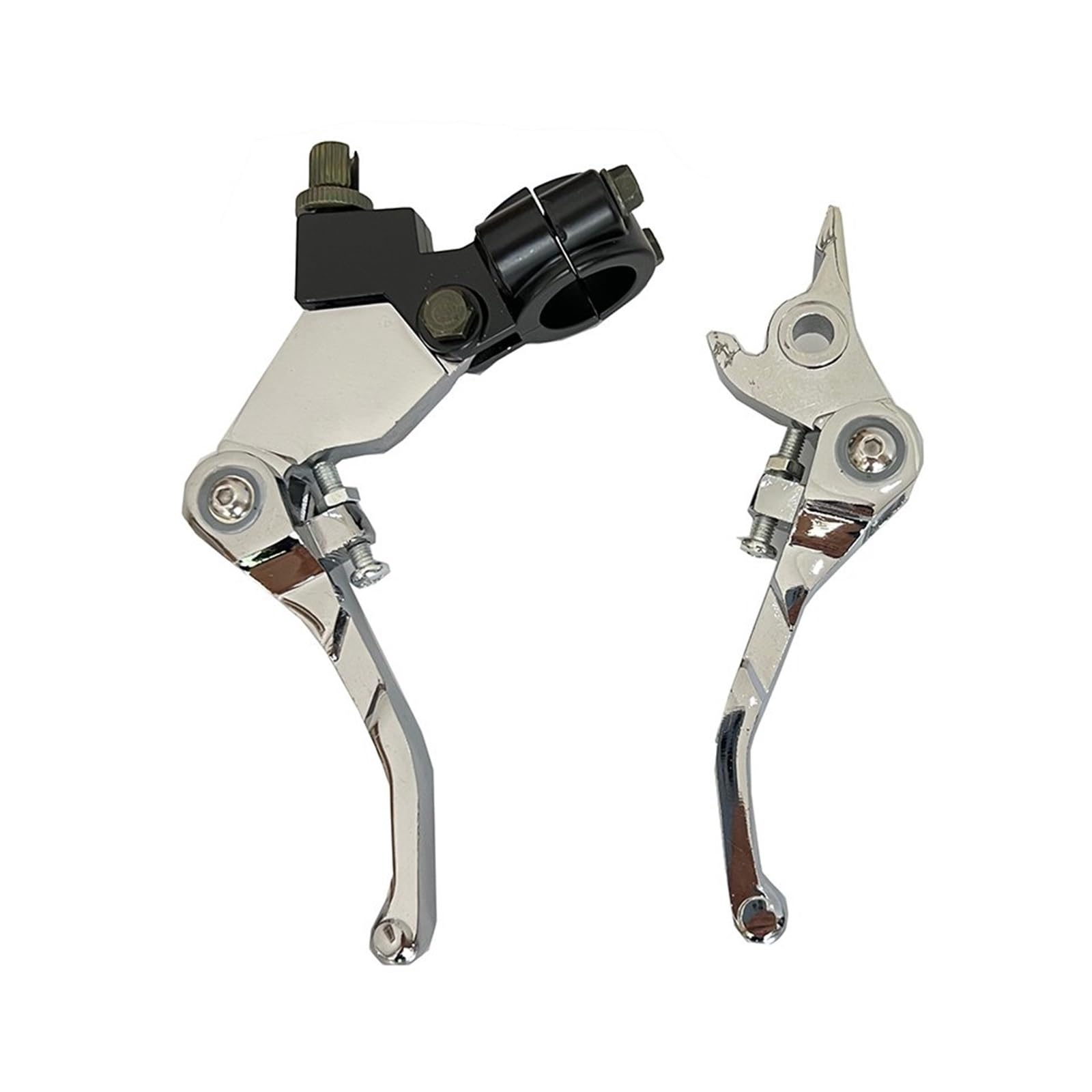 TINGYUS Motorbike Brake Lever 22mm Folding Handlebar Pit Dirt Bikes Clutch Brake Lever for 50cc - 200cc ATV Bike Motocross(Silver B Lever)