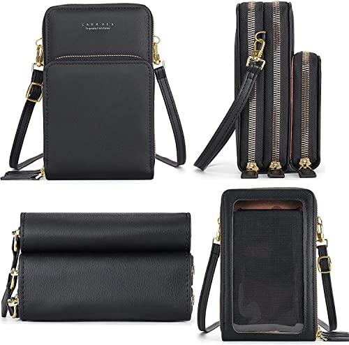 Crossbody Phone Bags for Women Small PU Leather Cellphone Purse Wallet2