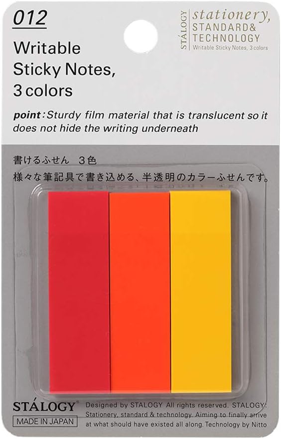 STALOGY S3060 Write-On Sticky Notes 3 Colors A