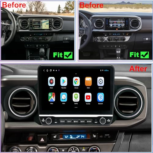 Radio para Toyota Tacoma 2016-2023 10.1" táctil QLED miniatura 2
