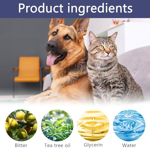 Mecctuck Anti Kau Spray Hund, Tierabwehrspray 50ml, Anti Kratz Spray Katzen, Anti Knabber Spray Hunde, Bitterspray Hund, Bitterstoffe Spray, Hält Hunde Wirksam vom Kauen ab Möbel, Kleidung und Schuhe