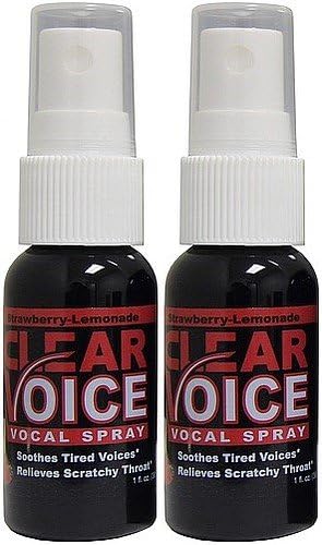 Clear Voice Vocal Spray Strawberry Lemonade 1 fl. oz. Bottles 2 Pack