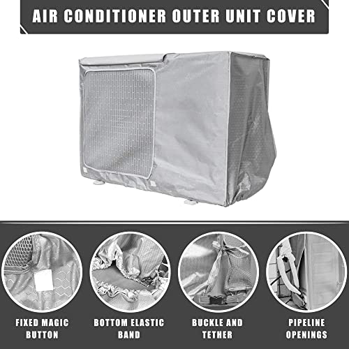 Couverture climatiseur extérieur universelle bâche protection imperméable taille L - 5