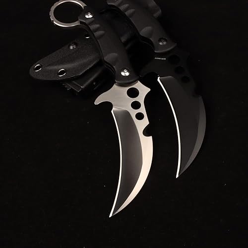 Miniatura 5 de Cuchillo de hoja fija Acero de alta calidad G10 Mango 4.5 pulgadas, cuchillo de garra al aire libre, herramientas EDC para camping, fundas Kydex