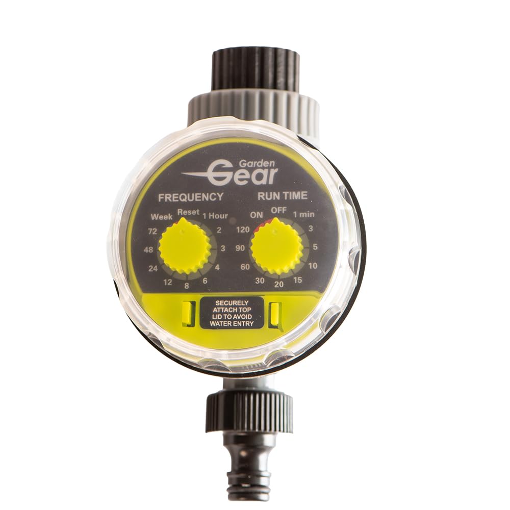 Garden Gear Black Automatic Watering Timer Single Outlet Water Irrigation Unit