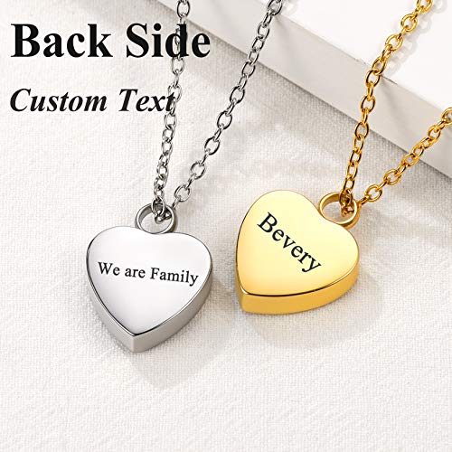 Colar de urna para cinzas, memorial para pai, avó e entes queridos, presente memorial, aço inoxidáve