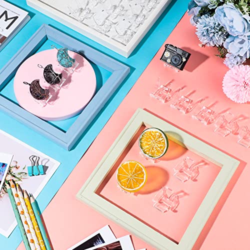 Chengu 100 Packs Acrylic Triangle Display Holder Clear Plastic Display Easel Stands Crystal Display Clear Display Stand Collectibles Acrylic Stands For Rock Mineral Agate Coral Geodes(Small) #TOP2