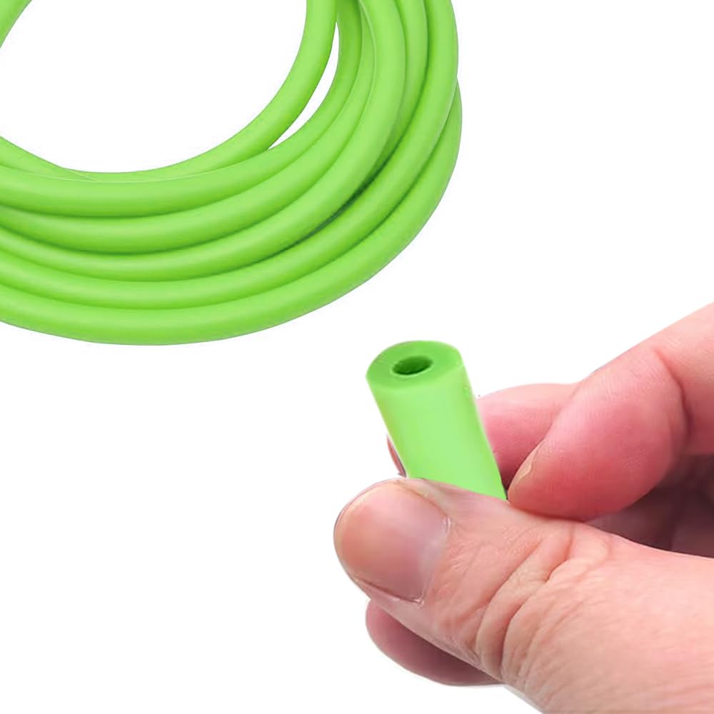 Tubo de látex natural 5M 16.40FT banda quirúrgica manguera goma ID 1.7mm OD 4.5mm Verde