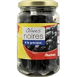 AUCHAN Olives noires à la grecque 235 g
