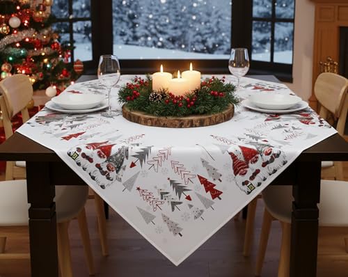 KAMACA Tischdecke Mitteldecke 85x85 cm Winter- & Weihnachts-Tischdecke...