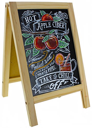 Wooden Decorative Tabletop A-Frame Double-Sided Kitchen Chalkboard Sign 12