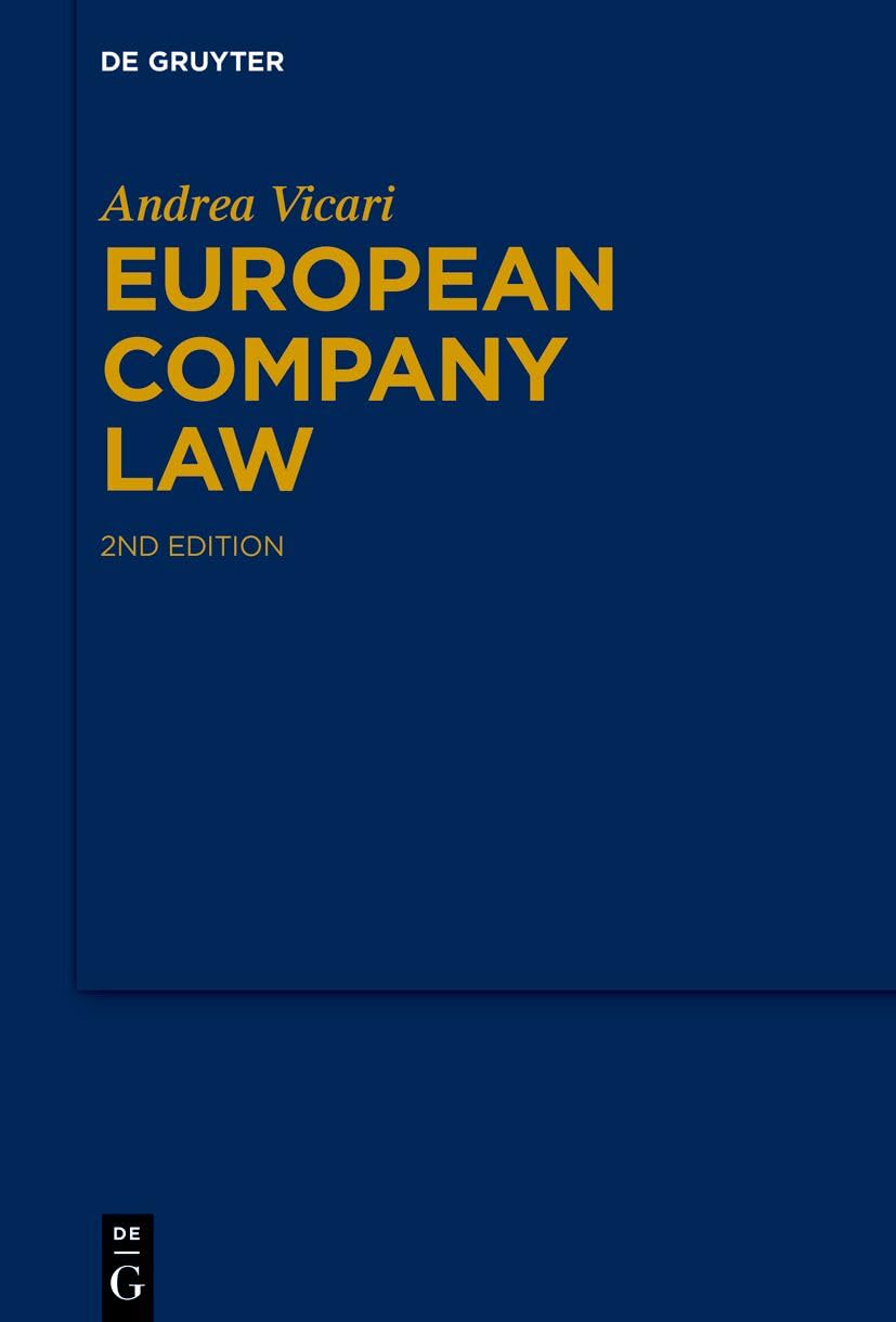 European Company Law (De Gruyter Studium)