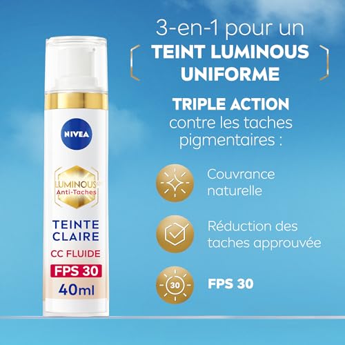 Nivea cc crème fluide anti aaches teinte fps30 luminous 630 40ml - vue 3