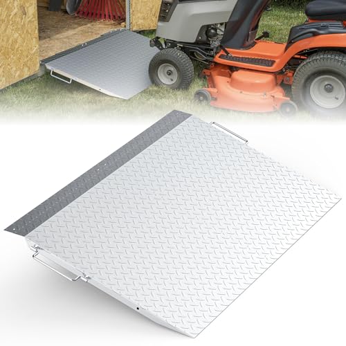 Upgraded Shed Ramp for Riding Mower 2PCS 29 Lx48 W Anti-Slip Loading Ramps for Lawn Mowers Pickup Trucks Garage Threshold Doorway Tractor Snow Blower Garden Cart 1500lbs Capacity