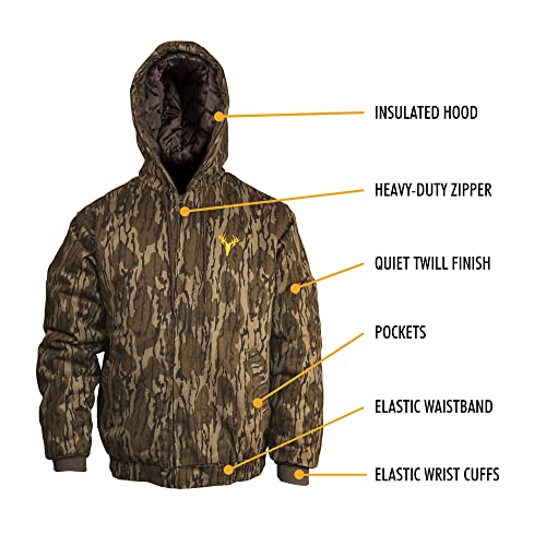 Image of HOT SHOT Men's Insulated Twill Camo Hunting Jacket, Camo with Cotton Shell, for cold weather, bird and deer hunting