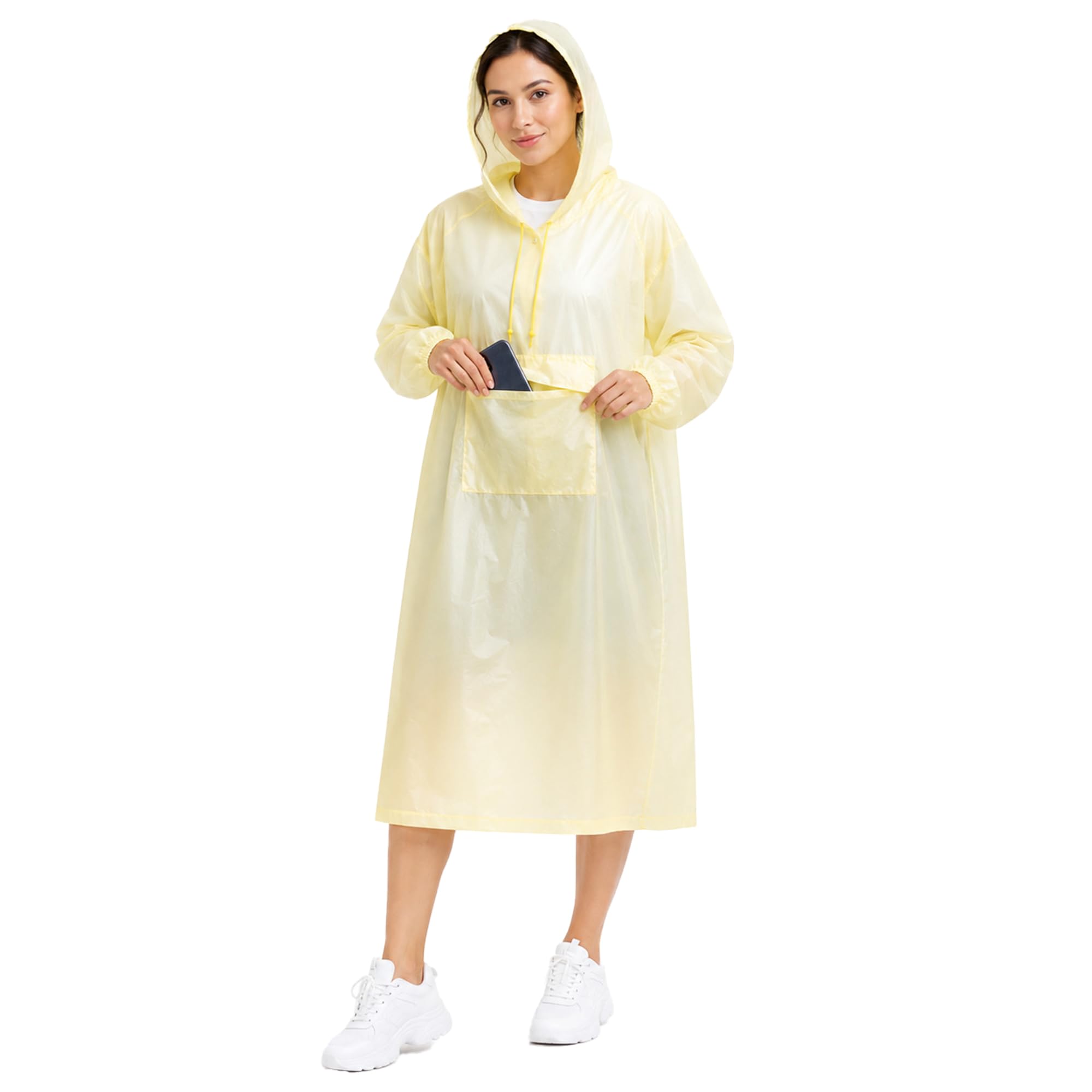 Waterproof Rain Poncho with Hood & Pocket, Reusable Lightweight Raincoat for Monsoon Travel, Outdoor Activities, and Daily Commute-image-16