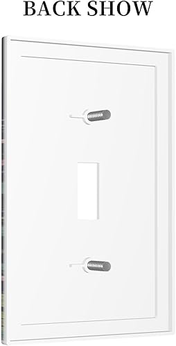 Miniatura 4 de Cubierta de interruptor de luz de 1 cuadrilla con flores silvestres bohemias, plantas botánicas de naturaleza, acuarela, placa de pared de palanca