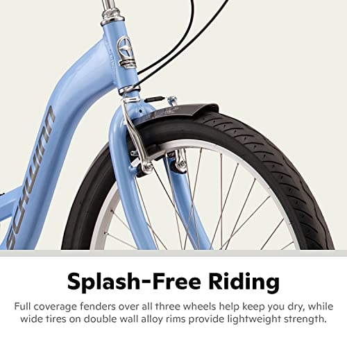 Schwinn Meridian Adult Tricycle, 26 Inch Bike for Women and Men, Single-Speed Adult Trike, Low Step-Through Frame, Springer Cruiser Seat, Upright Riding Position, Bike with Basket, Tricycle for Adults by Schwinn - Image 4