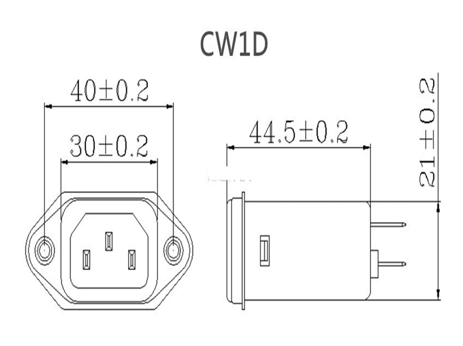 Netzfilter for AC-Steckdose CW1D-06A-T CW1D-10A-T(CW1D-06A-T 6A)