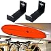 Unho®2 Stück Surfboard Wandhalterung Surfbrett Halterung Speicherung aus Aluminium Wand Unterstützung Montage Display Rack Surfboard,Schwarz