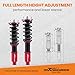 maXpeedingrods Coilovers for Honda Accord 1990-1997 DX/EX/LX CB7 CD5 CD7, for Acura CL 1997-1999, Height Adjustable Suspension Struts, Preset Damping Lowering Kit Red