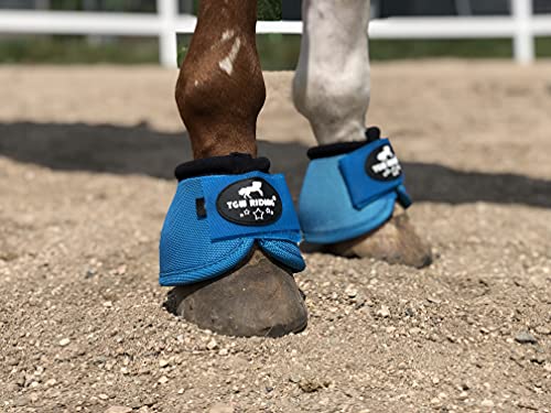 Image of 2520D Horse Bell Boots No-Turn Horse Bell Boots, Equine Ballistic Hoof Overreach Bell Boot, Pair