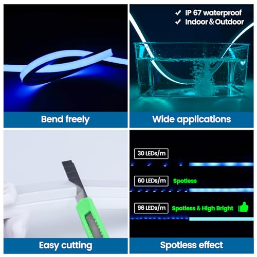 Cinta LED RGB de alta densidad 5m impermeable IP67 kit 2 unidades miniatura 5